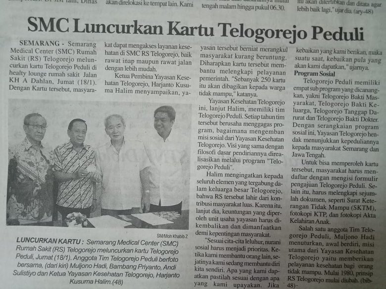 SMC Luncurkan Telogorejo Peduli